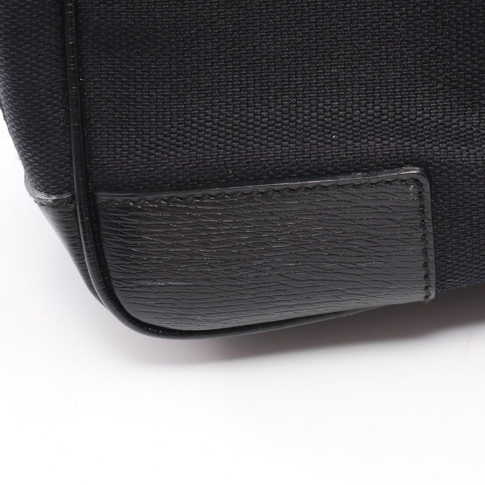 Gucci Handbag G Logo Black Canvas Leather — view 6