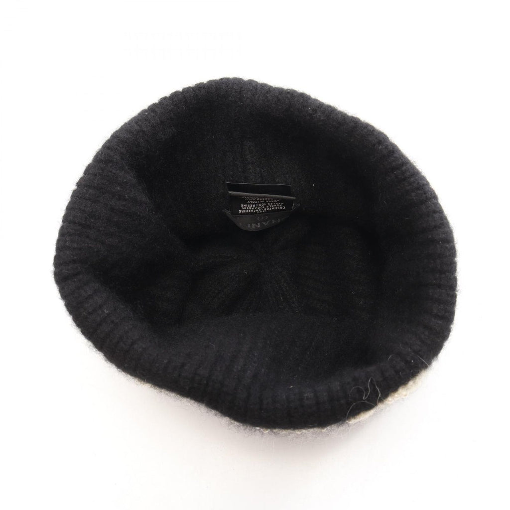 Chanel Knit Cap Pearl Logo Hat — view 3