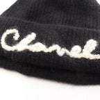 Chanel Knit Cap Pearl Logo Hat — view 5