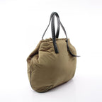 Bottega Veneta Tote Crossroad Buckle Khaki Black Nylon Leather — view 2