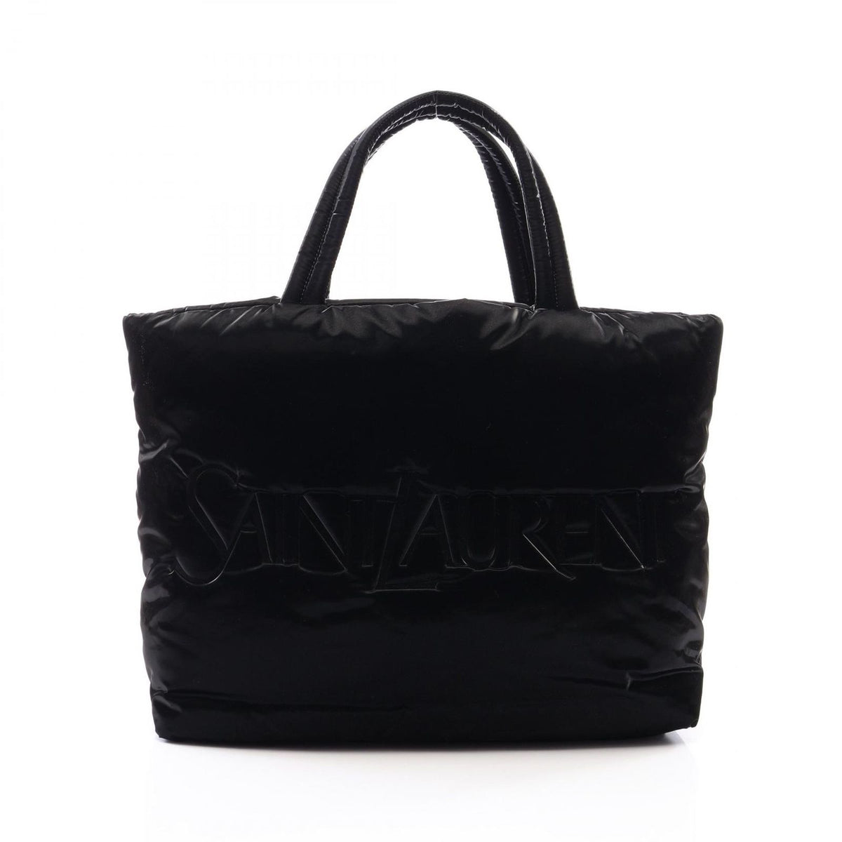 Saint Laurent Paris Tote Wide Puffer Black Nylon