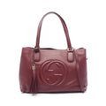 Gucci Tote Soho Interlocking G 2-Way Burgundy Leather