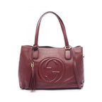 Gucci Tote Soho Interlocking G 2-Way Burgundy Leather