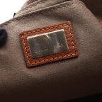 Fendi Tote Zucchino Beige Brown Canvas Leather — view 4