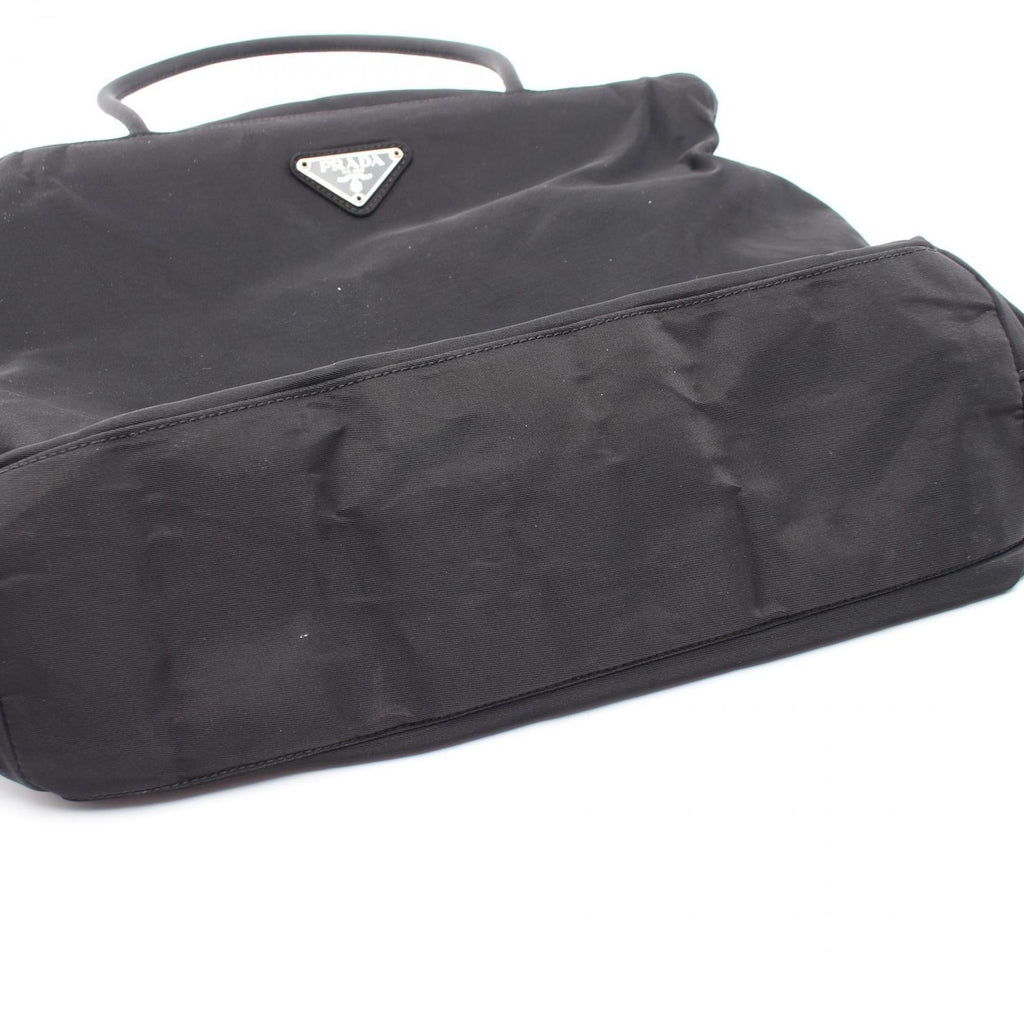 Prada Handbag Tessuto Black Nylon Triangle Logo — view 7
