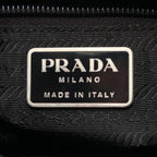 Prada Handbag Tessuto Black Nylon Triangle Logo — view 4
