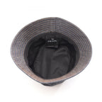 Prada Hat Triangle Logo Denim Bucket Cotton Hat — view 3