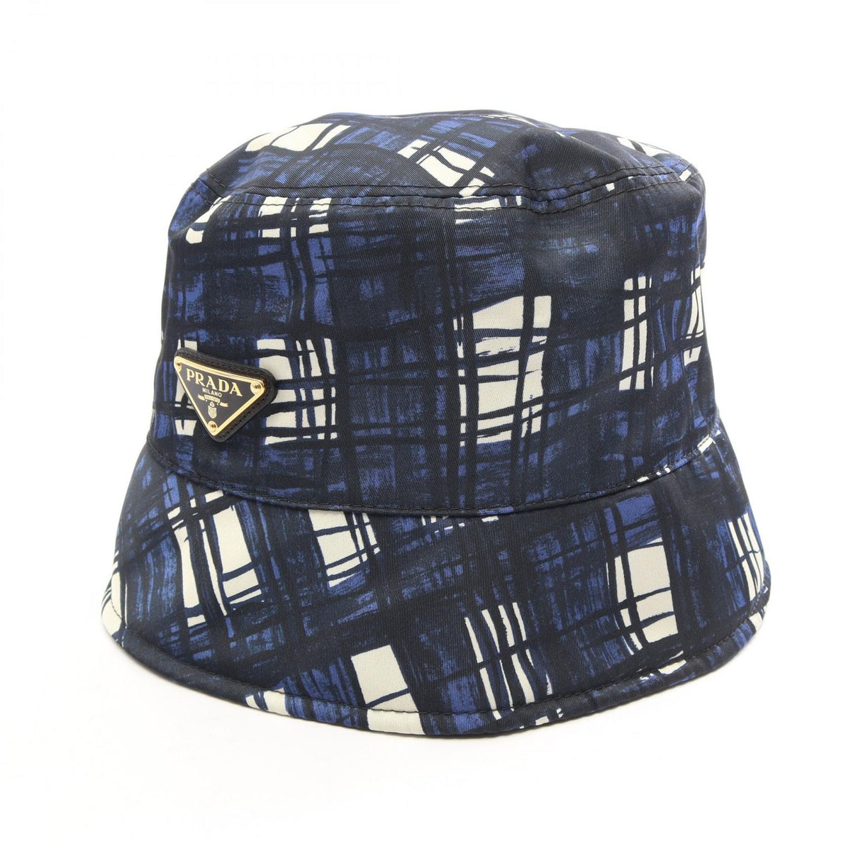 Prada Hat Re-Nylon Plaid Bucket Nylon Hat