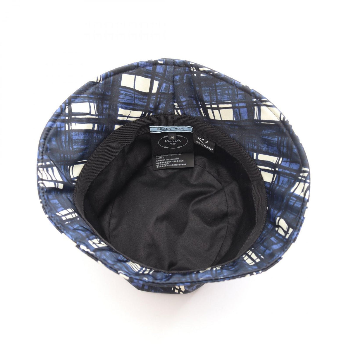 Prada Hat Re-Nylon Plaid Bucket Nylon Hat — view 3