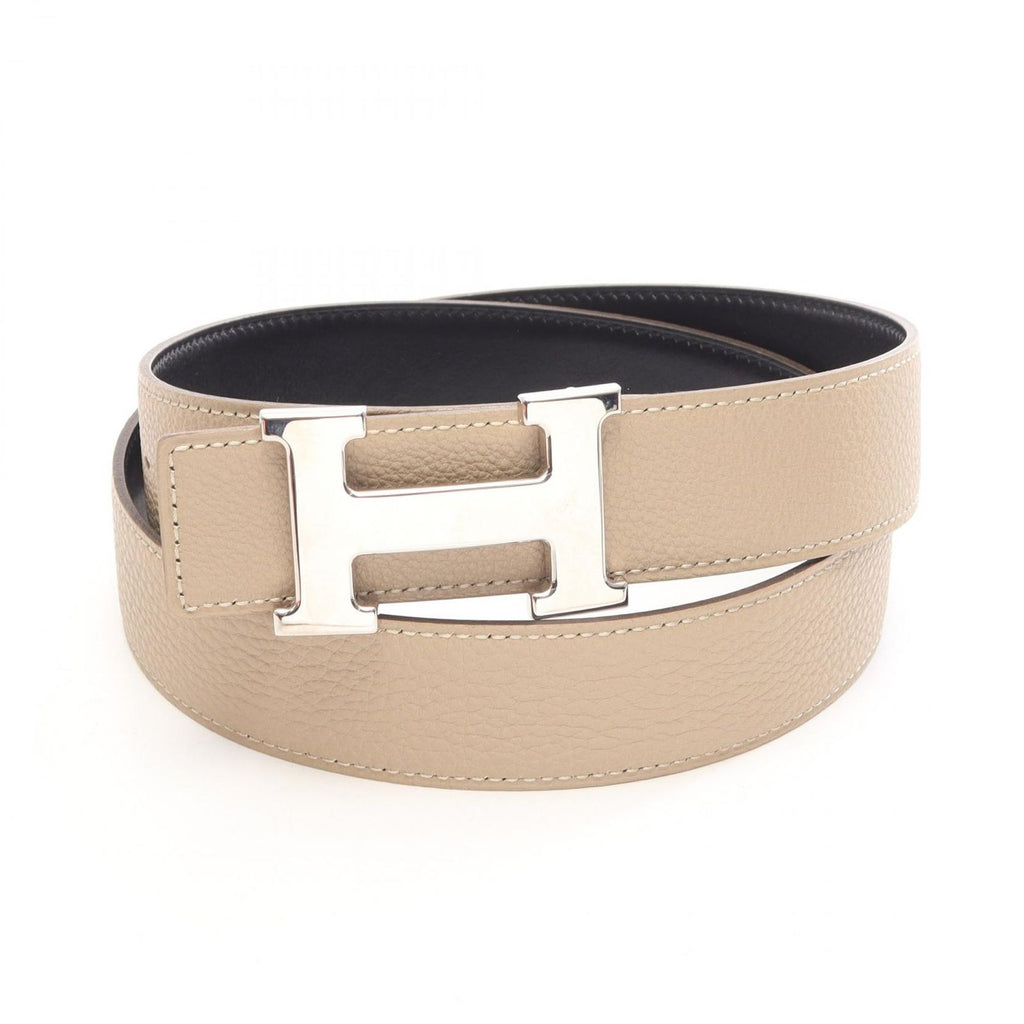 Hermes Belt Constance H Reversible Black Calfskin — view 5