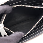 Bottega Veneta Round Wallet Cassette Zip Around Maxi Intrecciato Black Leather — view 5