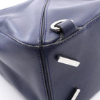 Loewe Handbag Puzzle Bag Medium 2-Way Navy White Leather — view 8