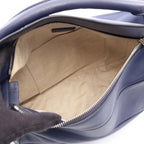 Loewe Handbag Puzzle Bag Medium 2-Way Navy White Leather — view 3