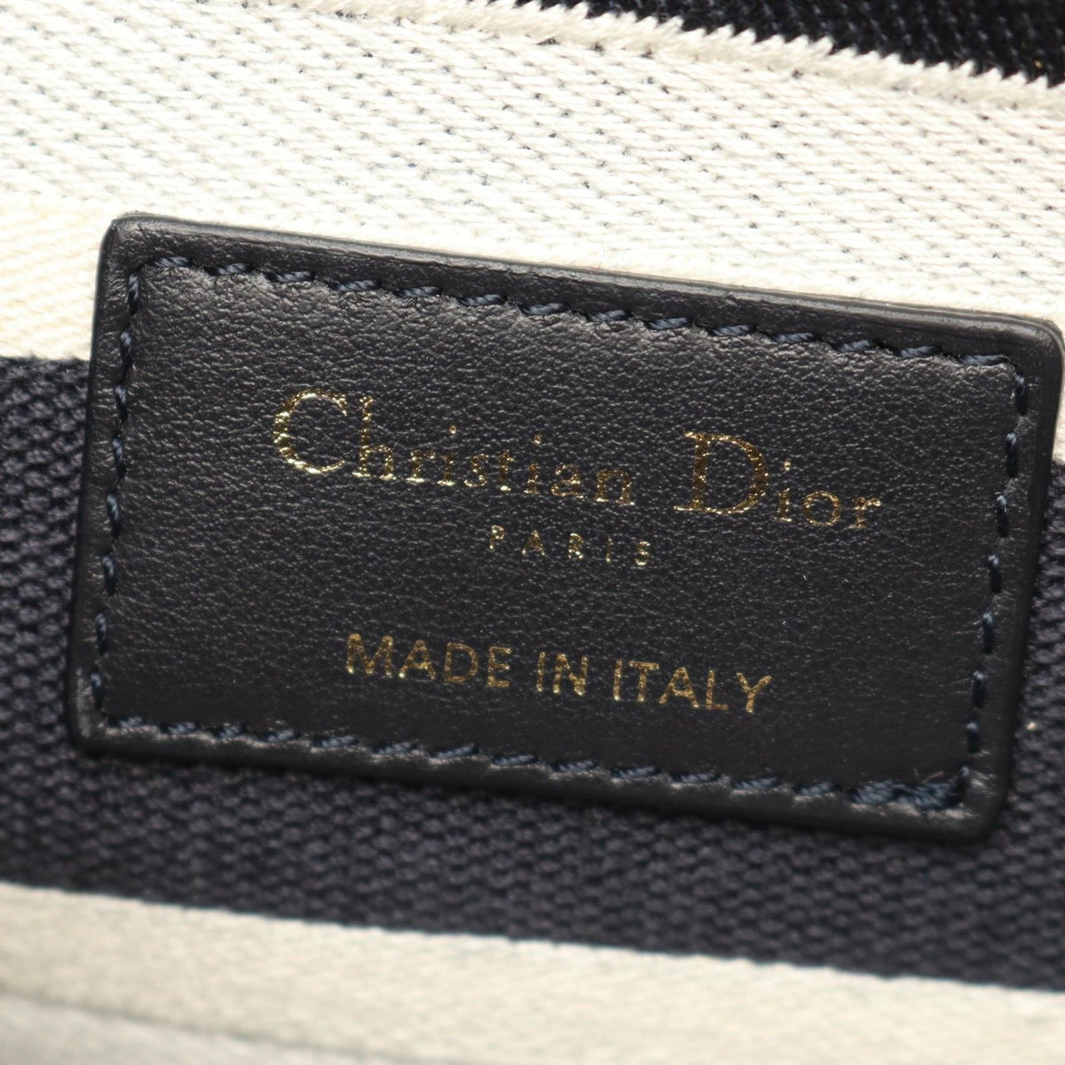 Dior Handbag Lady D-lite Cornelie Medium 2-Way Navy White Canvas — view 4