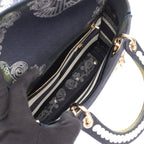 Dior Handbag Lady D-lite Cornelie Medium 2-Way Navy White Canvas — view 3