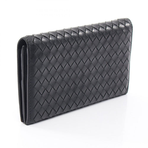 Bottega Veneta Bifold Wallet Intrecciato Black Leather — view 2