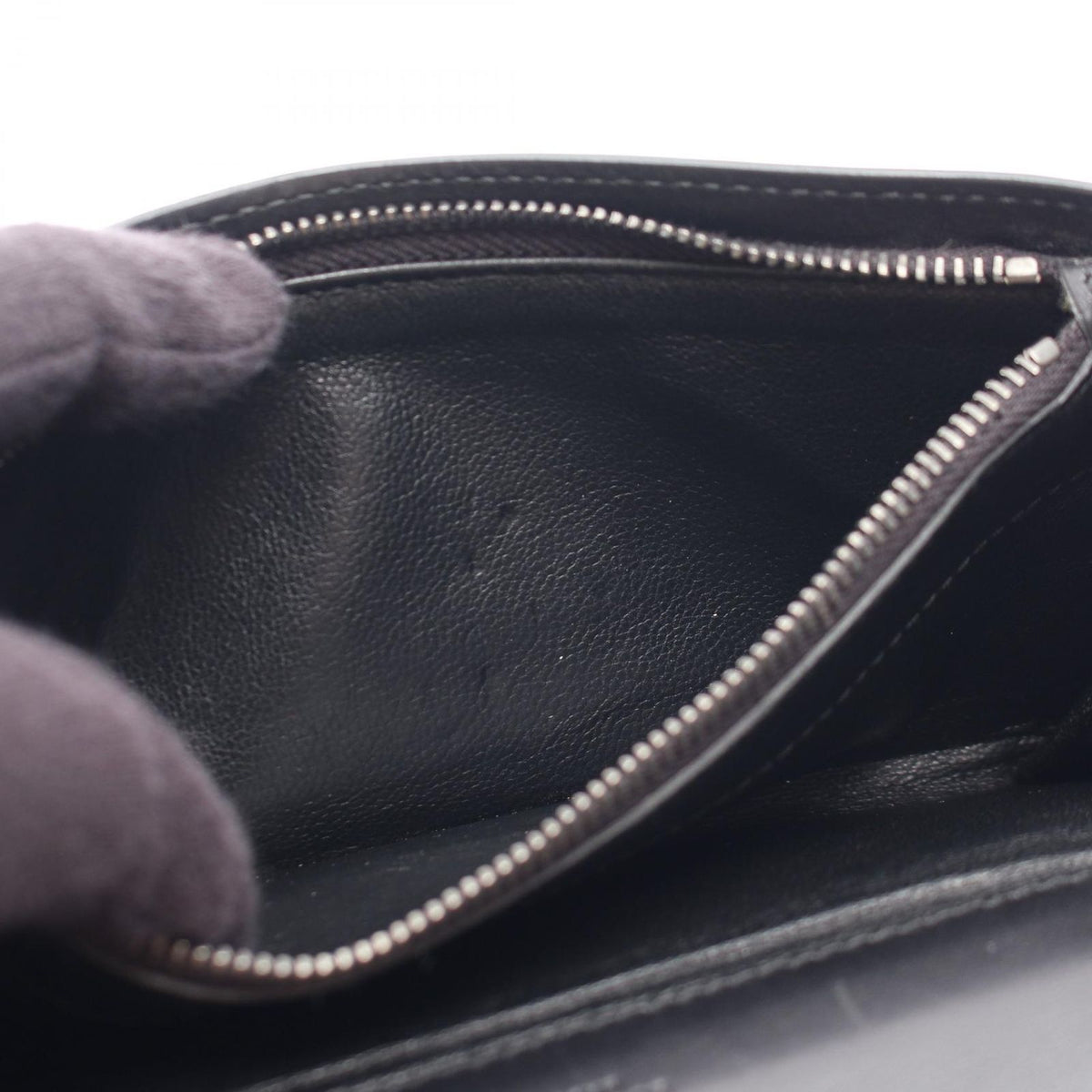 Bottega Veneta Bifold Wallet Intrecciato Black Leather — view 6