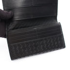 Bottega Veneta Bifold Wallet Intrecciato Black Leather — view 7