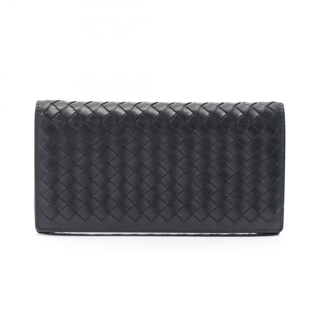 Bottega Veneta Bifold Wallet Intrecciato Black Leather