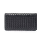 Bottega Veneta Bifold Wallet Intrecciato Black Leather