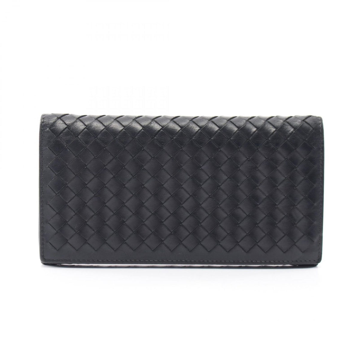 Bottega Veneta Bifold Wallet Intrecciato Black Leather