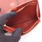 Bottega Veneta Bifold Wallet Dark Brown Red Leather — view 4