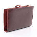 Bottega Veneta Bifold Wallet Dark Brown Red Leather — view 2