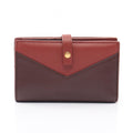 Bottega Veneta Bifold Wallet Dark Brown Red Leather