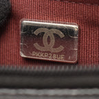 Chanel Shoulder Bag Quilted Black Caviar Leather Chain Wallet — view 5