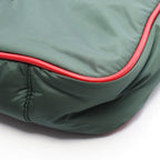 Saint Laurent Paris Shoulder Buckle Cassette Green Red Nylon Leather Le 5 a 7 — view 5