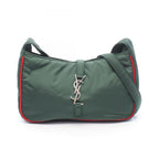 Saint Laurent Paris Shoulder Buckle Cassette Green Red Nylon Leather Le 5 a 7