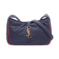 Saint Laurent Paris Shoulder Buckle Cassette Navy Red Nylon Leather Le 5 a 7