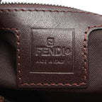 Fendi Shoulder Bag Zucca Brown Black Canvas Leather — view 4