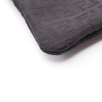 Fendi Tote Zucchino Black Canvas Leather — view 5