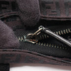 Fendi Tote Zucchino Black Canvas Leather — view 8
