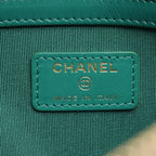 Chanel Clutch Quilted Blue Cotton — view 4