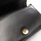 Chanel Shoulder Bag Mini Quilted Push Lock Full Flap Black Lambskin Small Chain — view 7