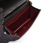 Chanel Shoulder Bag Mini Quilted Push Lock Full Flap Black Lambskin Small Chain — view 3