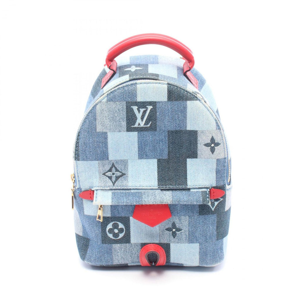 Louis Vuitton Backpack Palm Springs Mini Monogram Denim Canvas