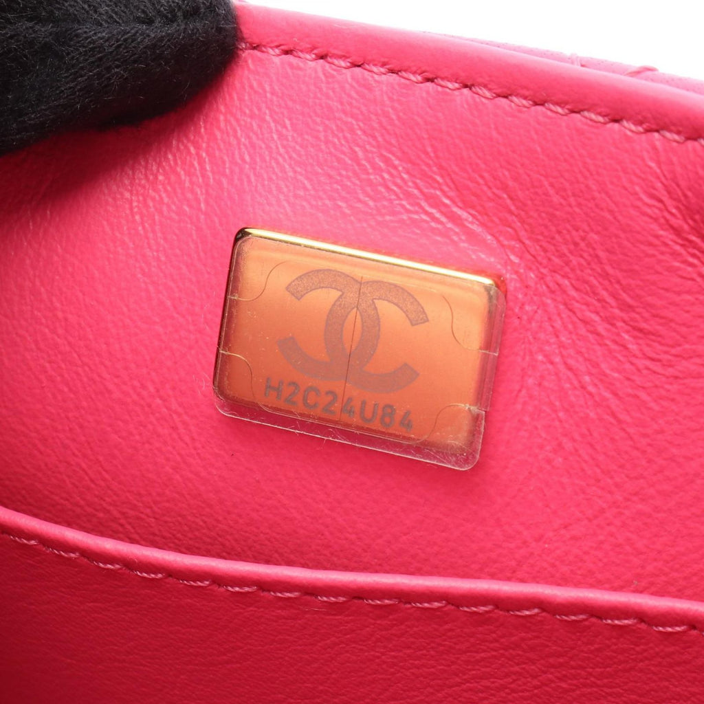 Chanel Shoulder Bag Quilted Mini Flap Chain Pink Leather — view 5