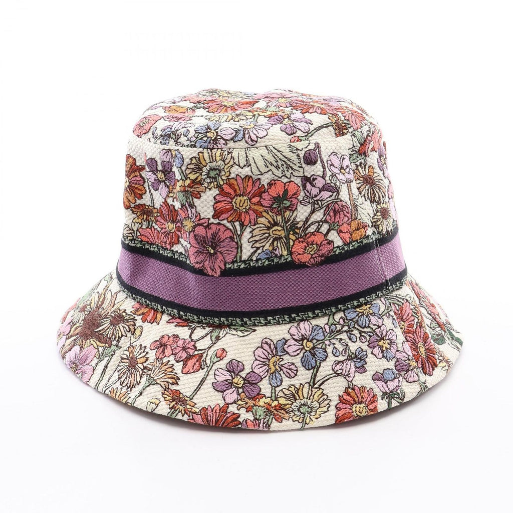 Dior Hat D-bobby Flower Embroidery Bucket Cotton Hat — view 2