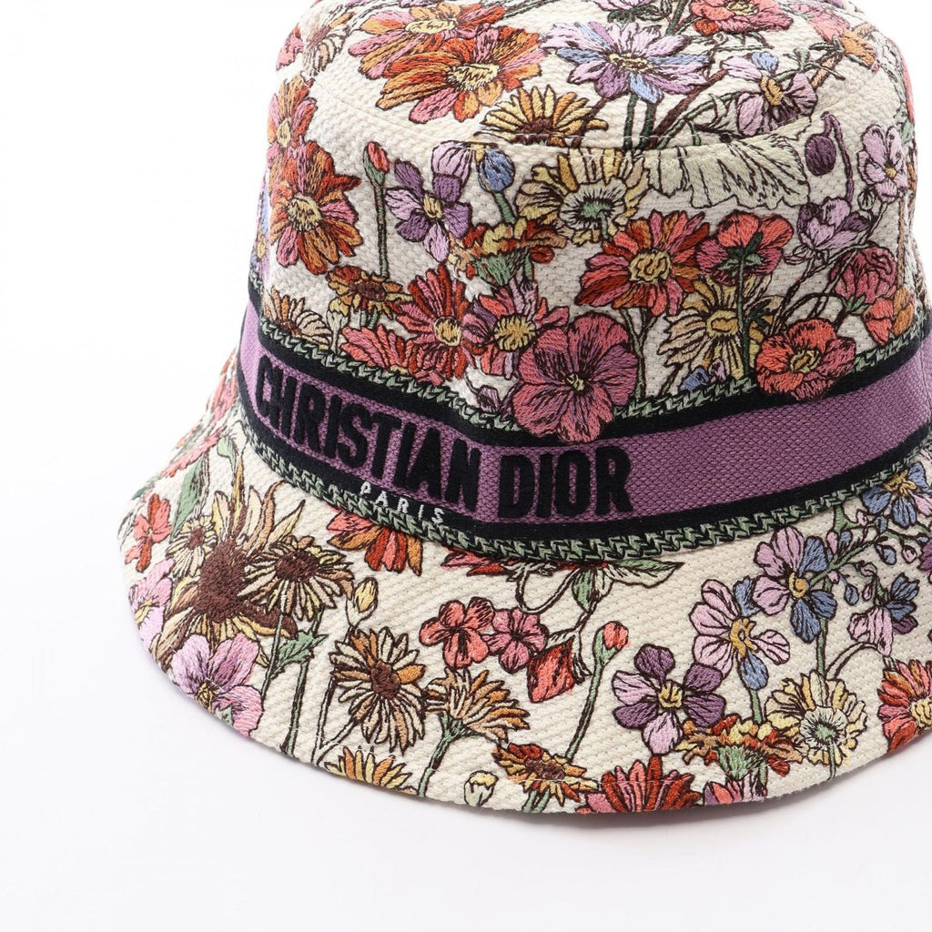 Dior Hat D-bobby Flower Embroidery Bucket Cotton Hat — view 6
