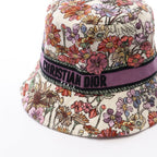 Dior Hat D-bobby Flower Embroidery Bucket Cotton Hat — view 6
