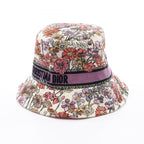 Dior Hat D-bobby Flower Embroidery Bucket Cotton Hat
