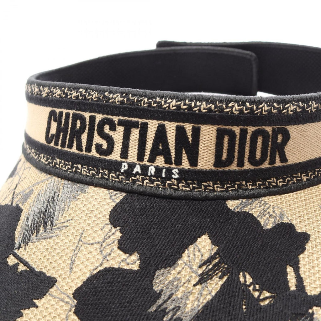 Dior Sun Visor Logo Canvas Hat — view 4