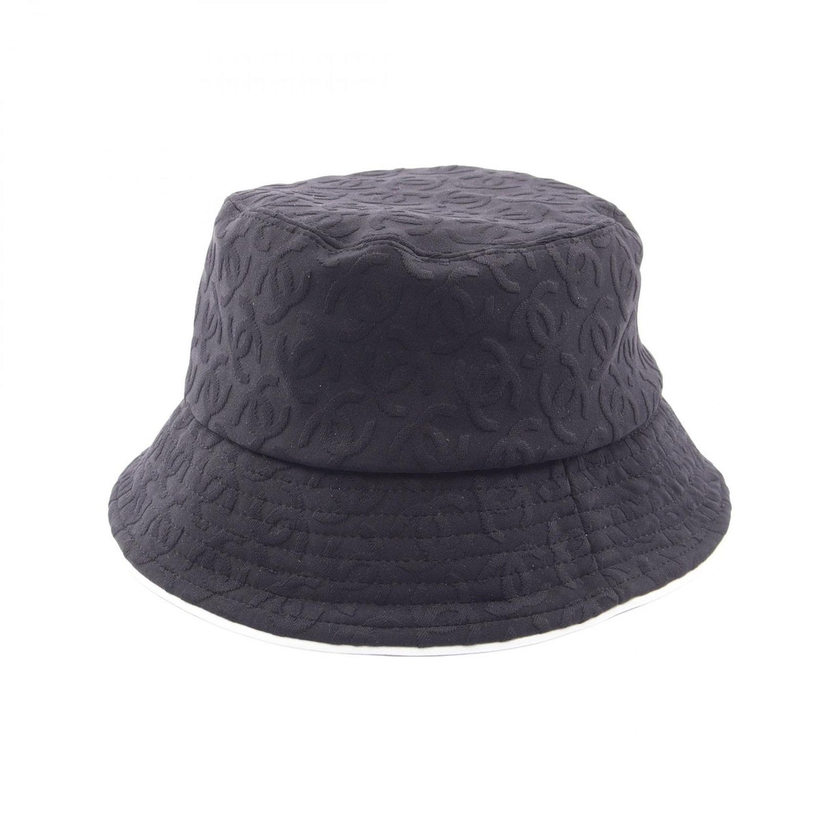 Chanel Hat CC Logo Bucket Nylon Pattern Hat