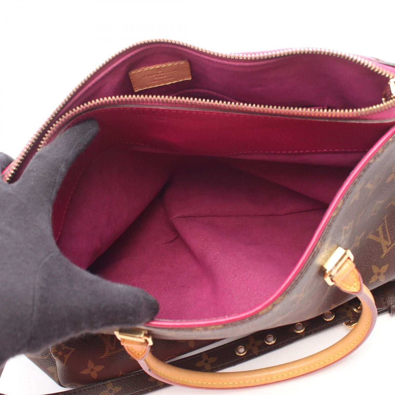 Louis Vuitton Handbag Pallas 2-Way Gray Leather — view 5