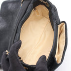 Chanel Shoulder Bag Quilted Black Leather Chain — view 3