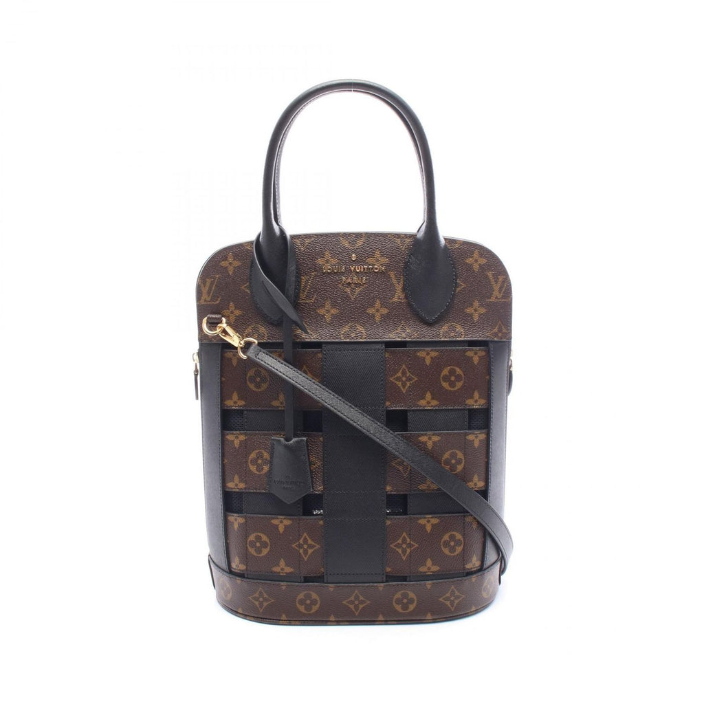 Louis Vuitton Tote Tresage 2-Way Noir Leather