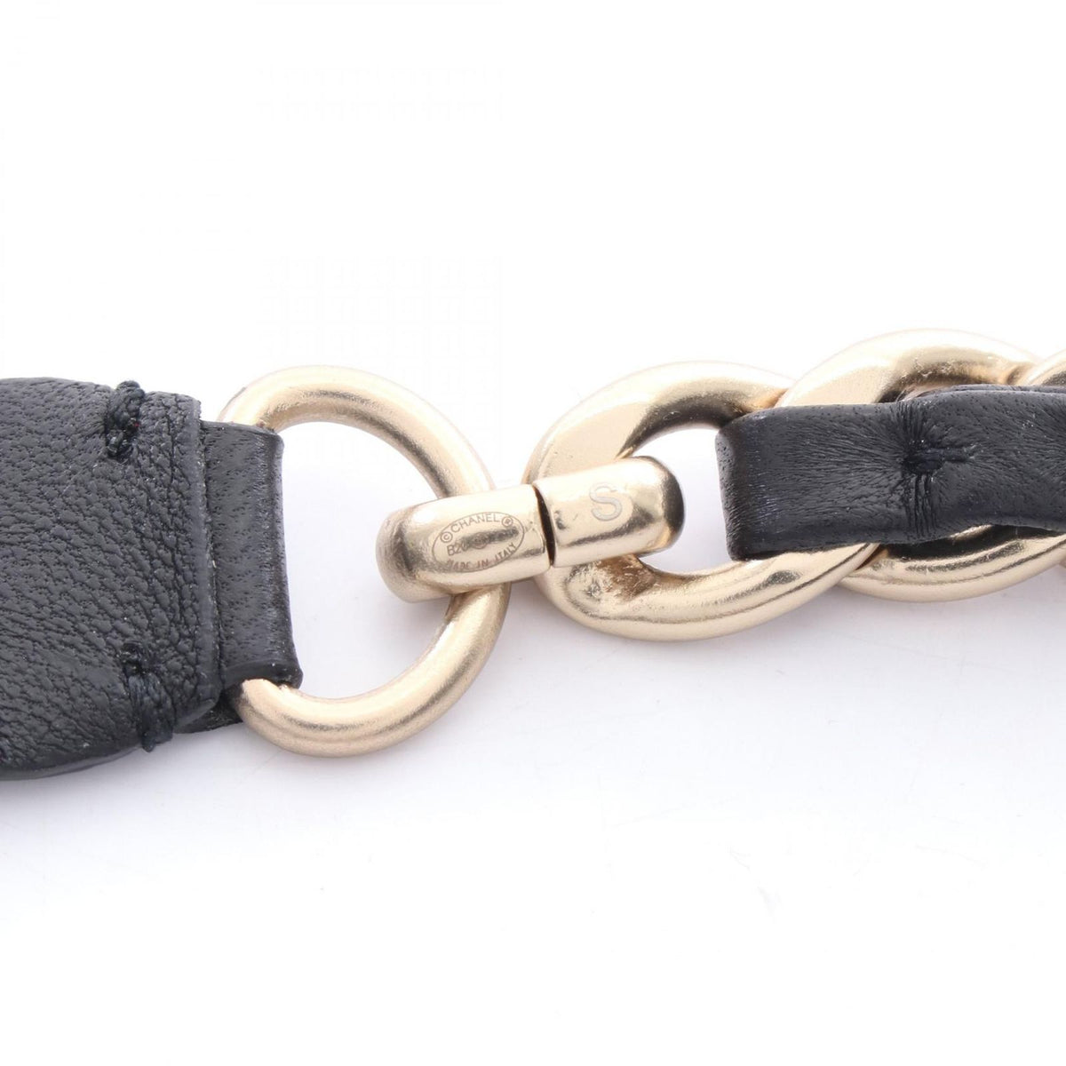 Chanel Belt CC Logo Chain Leather — view 3